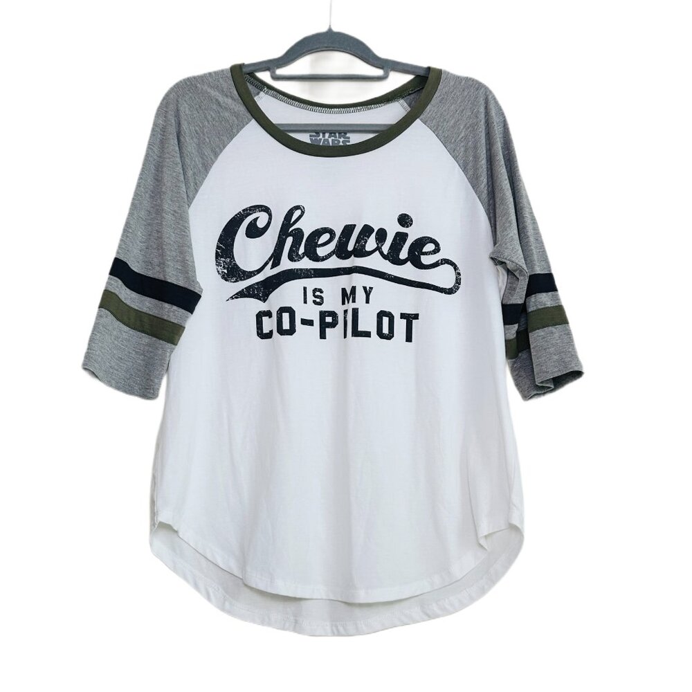 Chewie Is My Co-Pilot Raglan Tee – Star Wars Fan Favorite sz XL